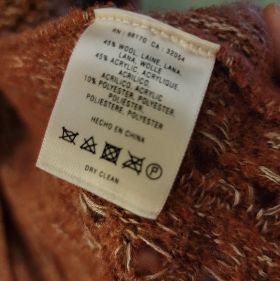Anthropologie rust sweater cardigan Rosme Netra S - Picture 7 of 7